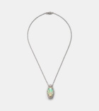 Yeprem Reign Supreme 18kt white gold pendant necklace with diamonds and opal