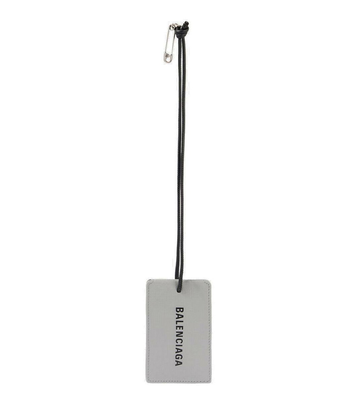 Photo: Balenciaga Logo leather luggage tag