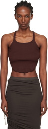 Rick Owens DRKSHDW Burgundy Concordians Basic Rib Tank Top