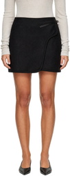 Helmut Lang Black Saddle Miniskirt