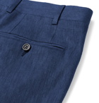 Canali - Blue Kei Slim-Fit Linen and Wool-Blend Suit Trousers - Blue