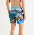 Orlebar Brown - Stuart Cantor Bulldog Mid-Length Printed Swim Shorts - Blue