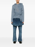 AARON ESH Blue Skirt Overlay Flared Jeans