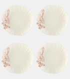 Bordallo Pinheiro Cloudy Butterflies set of 4 dinner plates by Claudia Schiffer