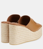 Gucci GG leather espadrille wedges