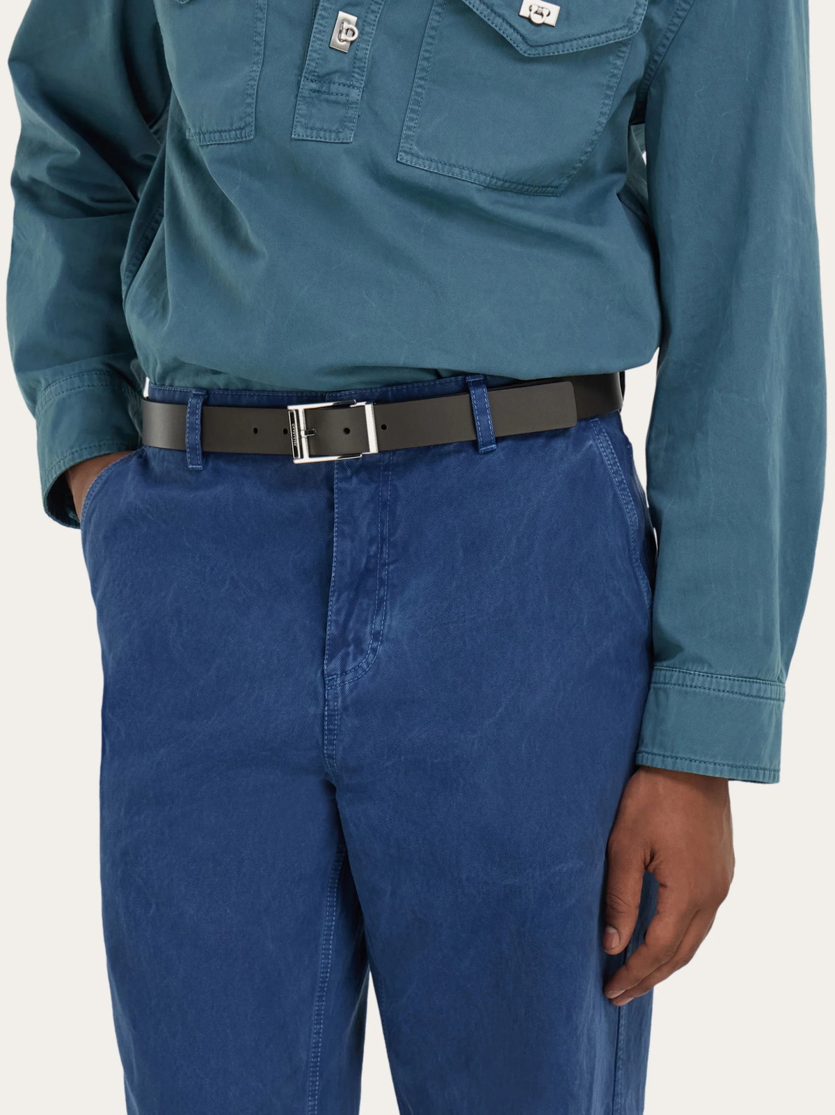 Ferragamo Mens Reversible and adjustable belt in Brown