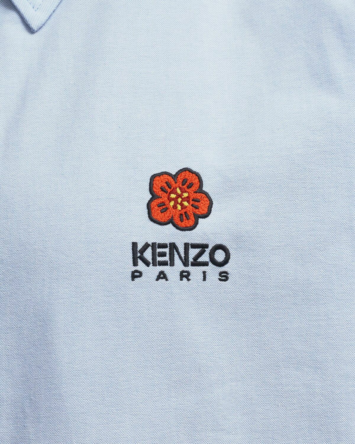 Kenzo Boke Flower Crest Casual Shirt Blue Longsleeves Kenzo