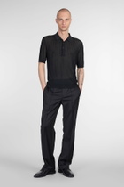 Helmut Lang Polo In Black Viscose