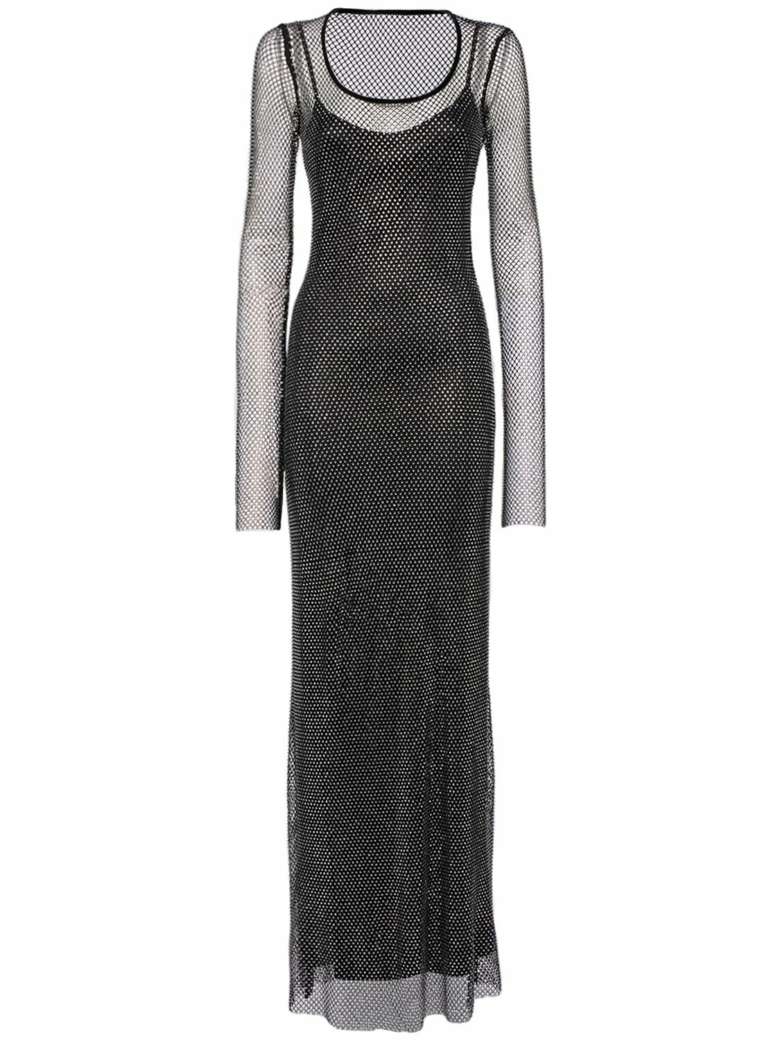 SPORTMAX Embellished Mesh Maxi Dress Sportmax