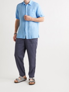 120% - Slim-Fit Linen Shirt - Blue