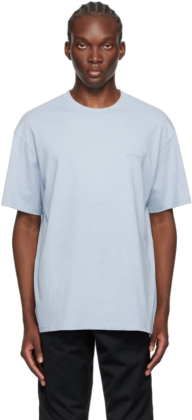 Photo: Carhartt Work In Progress Blue Duster Script T-Shirt