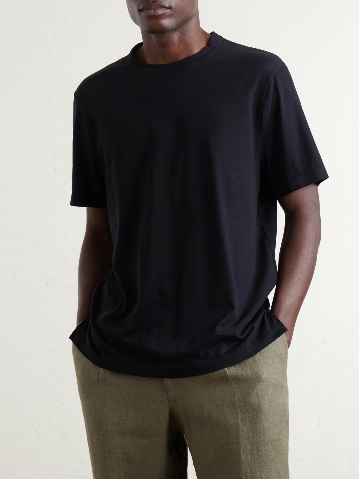 James Perse - Luxe Cotton Jersey T-Shirt - Black