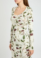 Stella Mccartney Cherry Print Mesh top Cream
