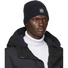 Stone Island Navy Wool Beanie