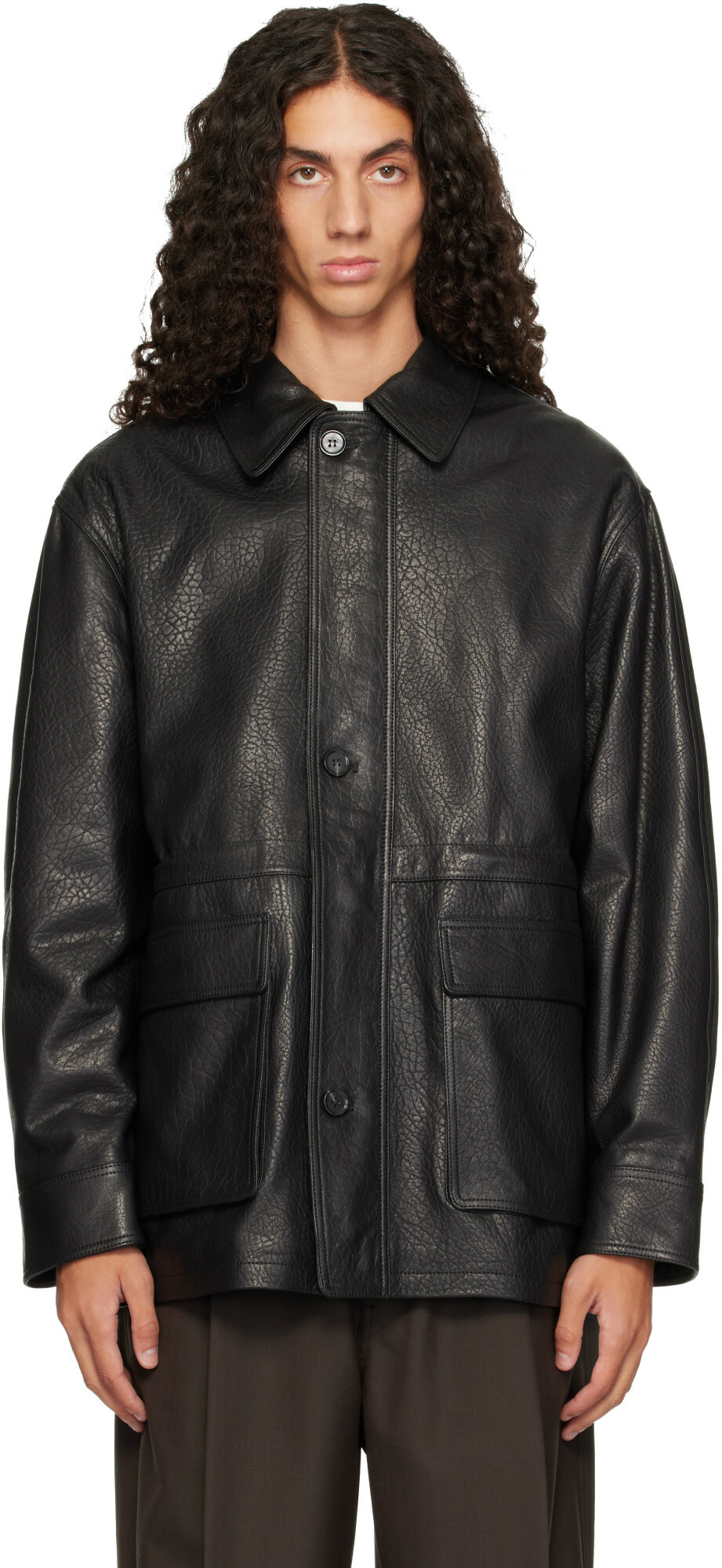Arma Black Mavis Leather Jacket