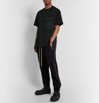 Y-3 - Oversized Shell-Panelled Cotton-Blend Jersey T-Shirt - Black