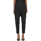 Haider Ackermann Black and White Stripe Kunzite Trousers