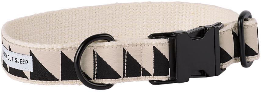 See Scout Sleep Off-White & Black Medium Nice Grill Standard Collar
