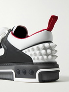 Christian Louboutin - Astroloubi Spiked Leather and Mesh Sneakers - White