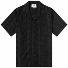 Wax London Men's Didcot Vacation Shirt in Black Lace