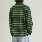 ICECREAM Men's Running Dog Striped Rugby Shirt in Green