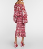 Dolce&Gabbana Printed silk chiffon blouse