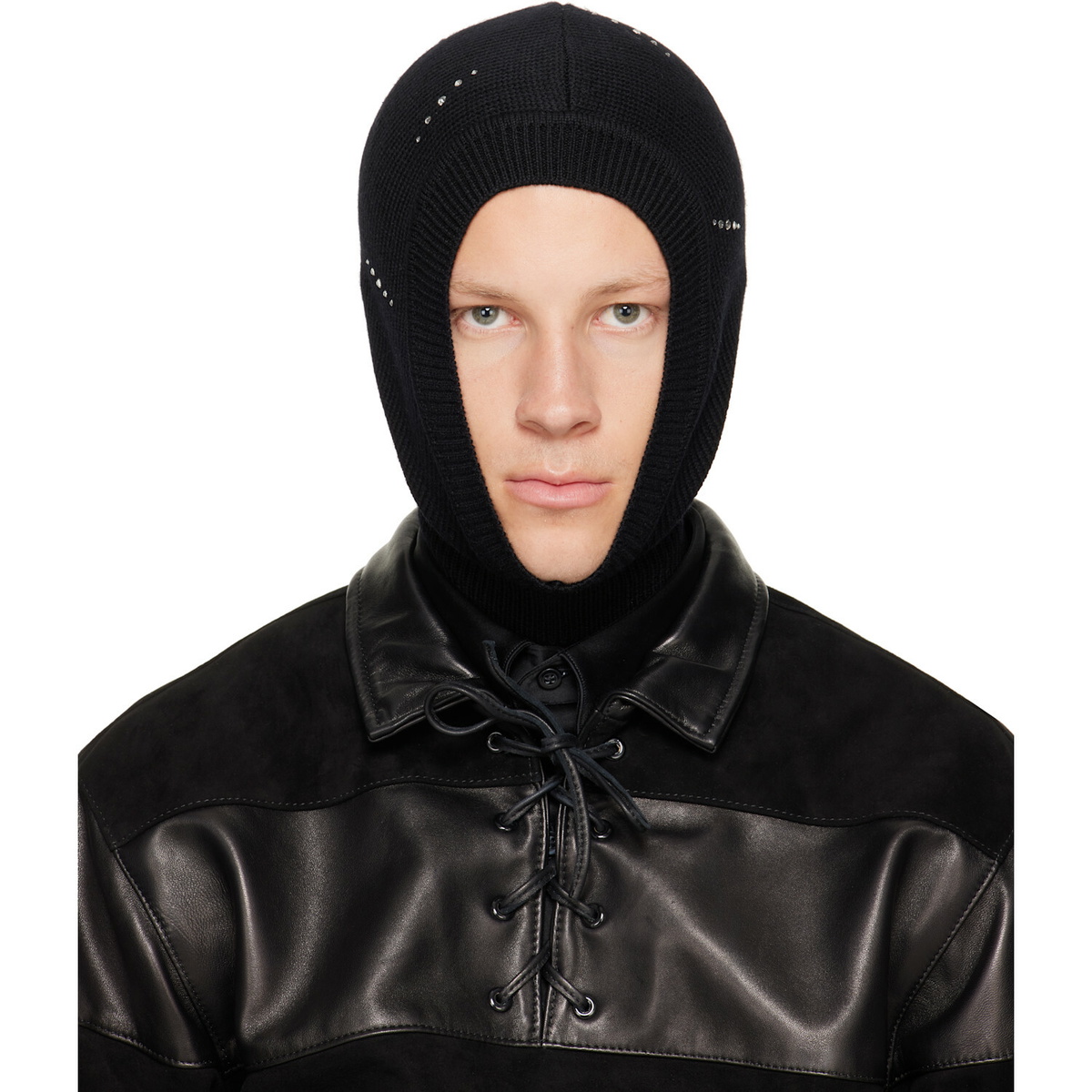 Ernest W. Baker Black Crystal Embellished Balaclava