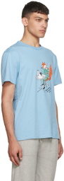 Maison Kitsuné Blue Olympia Le-Tan Coffee Fox T-Shirt