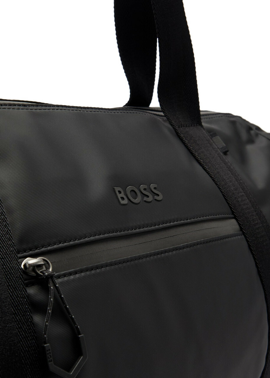 Boss Stenson Logo Coated Faux Leather Holdall - Black - One Size