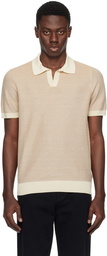 BOSS Beige Open Placket Polo