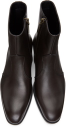 Saint Laurent Black Wyatt Zipped Boots