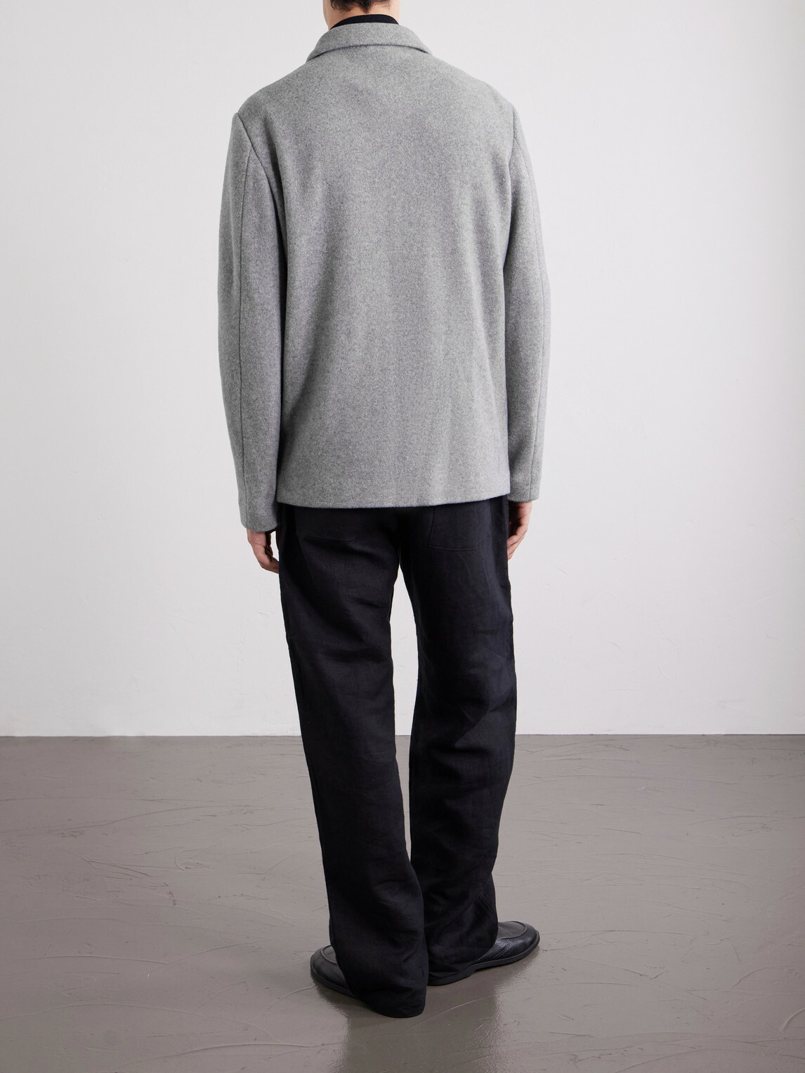 Barena - Cotton-Blend Felt Overshirt - Gray