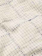 Karu Research - Embroidered Checked Cotton Shirt - White