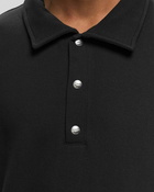 Rhude Rhude Pique Snap Short Sleeve Polo Black - Mens - Polos