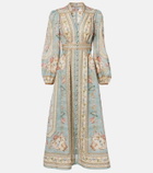 Zimmermann Roselight floral linen midi dress