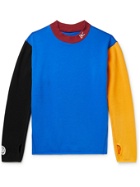 DISTRICT VISION - MR PORTER Health In Mind Hiei Colour-Block Cotton-Jersey Sweatshirt - Blue