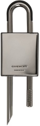 Givenchy Black Small 4G Padlock Keychain