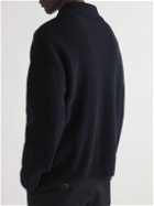 LE 17 SEPTEMBRE - Ribbed Wool and Cashmere-Blend Sweater - Blue