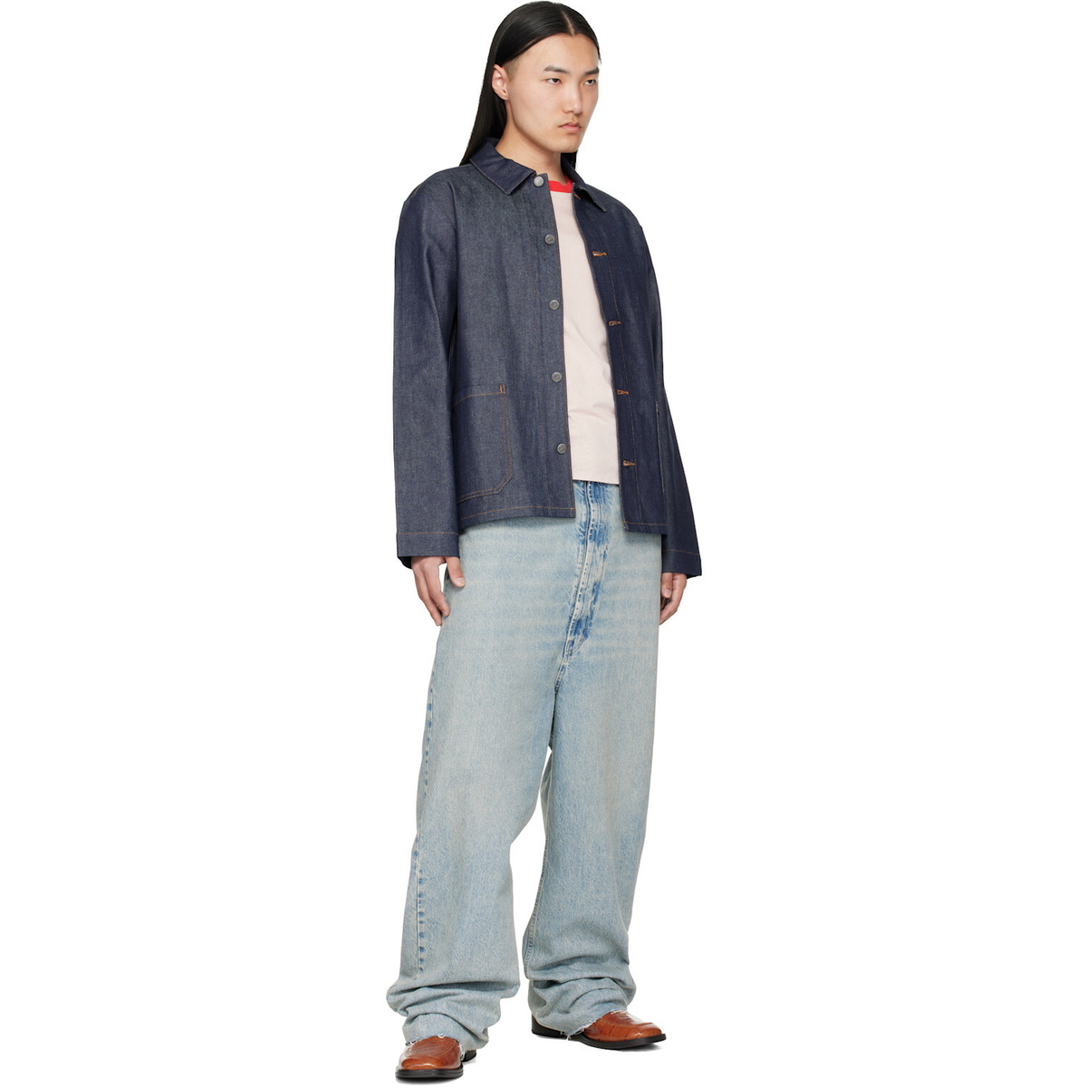 A.P.C. Indigo Kerlouan Logo Denim Jacket