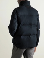 SEASE - Tribeca Quilted Herringbone Cotton and Cashmere-Blend Down Jacket - Blue