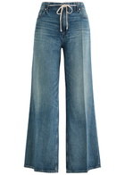 Paige Zoey Belted Wide-leg Jeans Blue