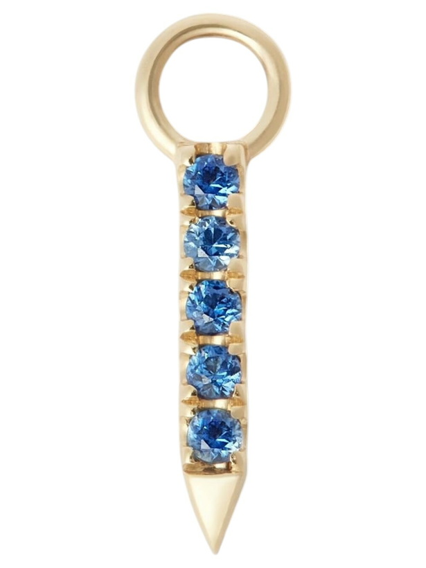 Photo: MARIA TASH 18K Yellow Gold Eternity Bar Short Diamond And Sapphire Charm
