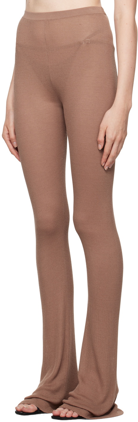 Nensi Dojaka Tan Calvin Klein Edition Sheer Knit Lounge Pants