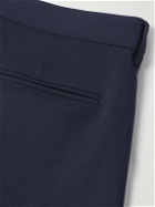 Etro - Wide-Leg Pleated Wool-blend Suit Trousers - Blue