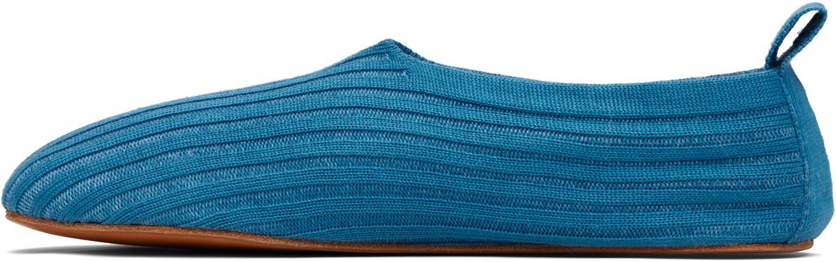 Meta Campania Collective Blue Aime Silk Rib Knit Flats