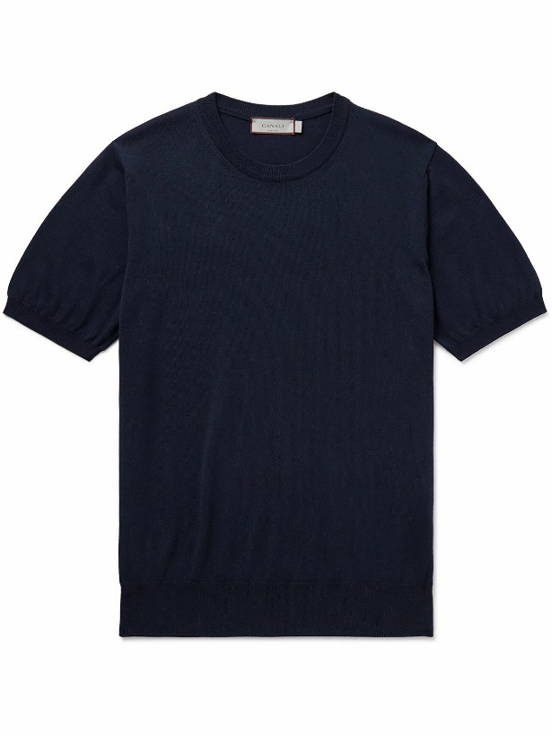 Photo: Canali - Cotton T-Shirt - Blue