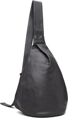 YOHJI YAMAMOTO Gray Tuck Sling Medium Bag