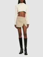 COPERNI Tailored Viscose Blend Mini Skirt