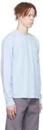 Noah Blue Cotton Long Sleeve T-Shirt