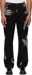 ALEXANDER DIGENOVA Black Bleach Straight Leg Jeans